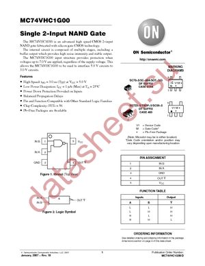 MC74VHC1G00DFT1G datasheet  